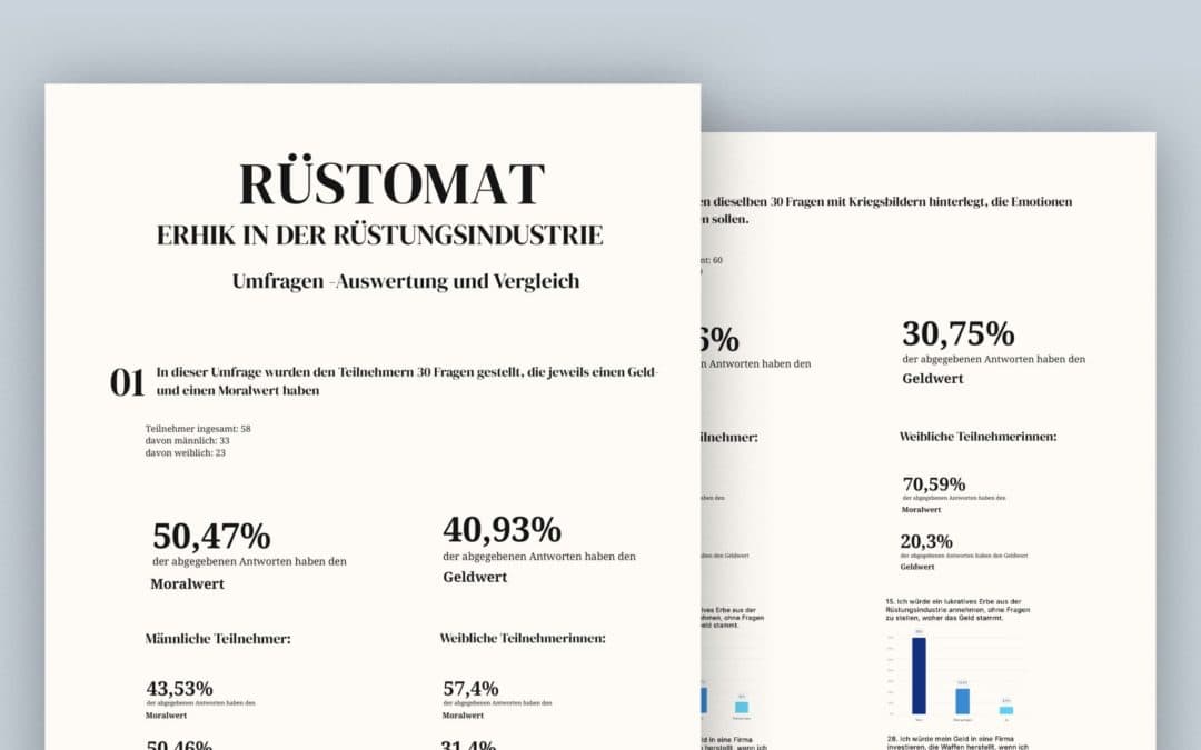 »Der Rüstomat« – Umfrage zu Ethik & Rüstungsindustrie