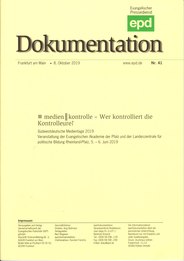 Cover der epd Dokumentation Nr. 41
